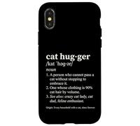 Carcasa para iPhone X/XS Gato Hugger Definición Divertido Diccionario Estilo Felino Amante