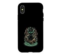 Carcasa para iPhone X/XS Gato Negro Místico Grimorio Brujería Gótico Oculto