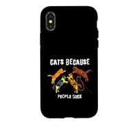 Carcasa para iPhone X/XS Gatos Porque la Gente Chupa a un Amante felino