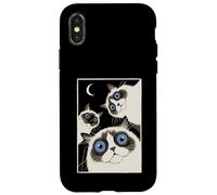 Carcasa para iPhone X/XS Gatos Ragdoll Trio Ojos Azules para Cat Mom o Dad