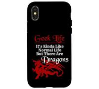 Carcasa para iPhone X/XS Geek Life Es un Poco como la Vida Normal, Pero Hay Dragones