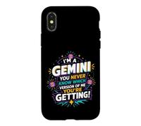 Carcasa para iPhone X/XS Géminis Nunca Sabes qué versión obtendrás