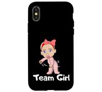 Carcasa para iPhone X/XS Gender Reveal Party Team Girl Cute Flossing Baby Floss Gift