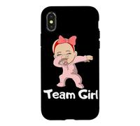 Carcasa para iPhone X/XS Gender Reveal Party Team Girl Dabbing Baby
