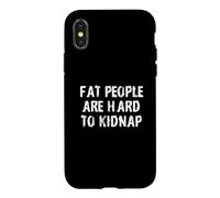 Carcasa para iPhone X/XS Gente Gorda difícil de Secuestrar/Divertido diseño de Entrenamiento de Gimnasio
