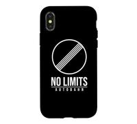 Carcasa para iPhone X/XS Germany Autobahn NO Speed Limit Sign Symbol BUNDESAUTOBAHN