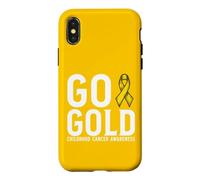 Carcasa para iPhone X/XS Go Gold Childhood Cancer Awareness Support Items Gifts