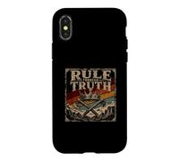 Carcasa para iPhone X/XS Gobernar a través de la Verdad, Ejes Cruzados, Vintage