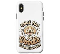 Carcasa para iPhone X/XS Goldendoodle Mom Goldendoodle Dad Once You Go Dueño de Doodle