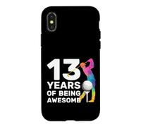Carcasa para iPhone X/XS Golfer 13 Years of Being Awesome Golf 13 DE Nacimiento