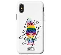 Carcasa para iPhone X/XS Good Luck Trolls Love Your Self Rainbow