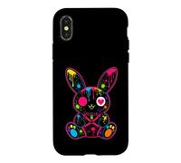 Carcasa para iPhone X/XS Goth Bunny Kawaii Rabbit Cute Gothic Outfit E-Girl Grunge