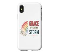 Carcasa para iPhone X/XS Gracia después de la tormenta Boho Rainbow Oración Cristiana Positiva