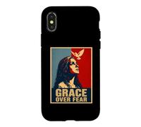 Carcasa para iPhone X/XS Gracia sobre el Miedo Mujer Cristiana Paloma Fe