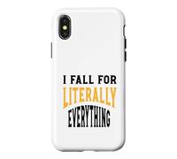 Carcasa para iPhone X/XS Gracioso Clumsy Me enamoro Literalmente de Todo