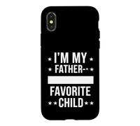 Carcasa para iPhone X/XS Gracioso Diciendo Que mi Padre leyes Hijo Favorito