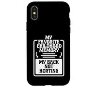 Carcasa para iPhone X/XS Gracioso Mi Recuerdo Favorito de la Infancia: la Espalda no