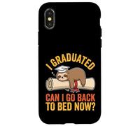 Carcasa para iPhone X/XS Graduación de Perezoso Gracioso I Graduated Can I Go Back To Bed Now