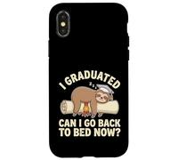 Carcasa para iPhone X/XS Graduación de Perezoso Gracioso I Graduated Can I Go Back To Bed Now
