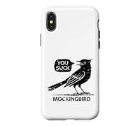 Carcasa para iPhone X/XS Gráfico de desaprobación de pájaro sarcástico expresando