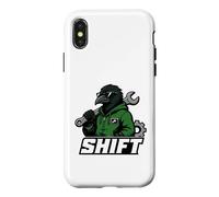 Carcasa para iPhone X/XS Gráfico de reparación de automóviles Raven Mechanic Shift