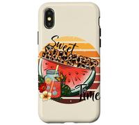 Carcasa para iPhone X/XS Gráfico de sandía Dulce de Verano, Estilo Retro