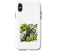 Carcasa para iPhone X/XS Gráfico Dirt Bike Action Rider Extreme Motion