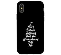 Carcasa para iPhone X/XS Gráfico I Don't Trust The Government para pensadores Libres