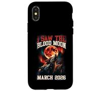 Carcasa para iPhone X/XS Gráfico Retro de I Saw The Blood Moon 2026 Howling Wolves