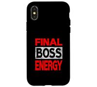 Carcasa para iPhone X/XS Gráfico Rojo Final-Boss-Energy Red