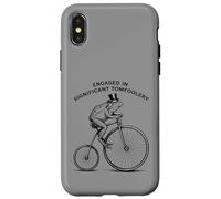 Carcasa para iPhone X/XS Gráfico significativo de Tomfoolery Penny-Farthing Bullfrog