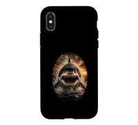 Carcasa para iPhone X/XS Gran tiburón Blanco Fauna Arte majestuoso océano depredador