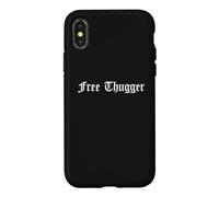 Carcasa para iPhone X/XS Gratis Thugger Viral Meme Hip Hop Música Divertido Broma Urbano