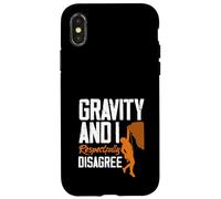 Carcasa para iPhone X/XS Gravity and I Respectfully Disagree Escalar Divertido