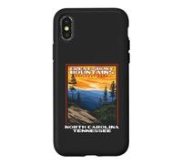 Carcasa para iPhone X/XS Great Smoky Mountains Vintage WPA National Park Smokies