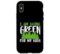 Carcasa para iPhone X/XS Green Planet Me Estoy volviendo Verde para el Medio Ambiente de mis Hijos
