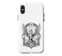 Carcasa para iPhone X/XS Griffin Sagrado Guardián Mítico Criatura Grabado Línea Arte
