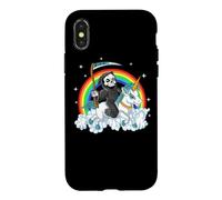 Carcasa para iPhone X/XS Grim Reaper Riding Unicorn | Aesthetic Pastel Goth Girls