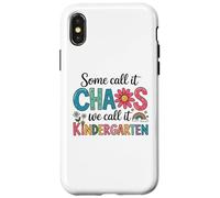 Carcasa para iPhone X/XS Groovy Algunos lo Llaman Caos Lo llamamos Maestros de jardín de Infantes