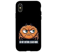 Carcasa para iPhone X/XS Grumpy Crab Summer Break Seaside Humor