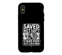 Carcasa para iPhone X/XS Guardado No S0ft Stand Firm ActLike Christian Men Religious
