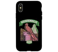 Carcasa para iPhone X/XS Guatemala Quetzal Chapin 502 Tikal Antigua Guatemalteco Rosa
