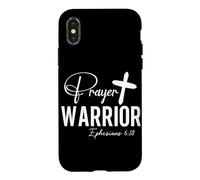 Carcasa para iPhone X/XS Guerrero de Oración Efesios 6:18 Fuerza y Fe
