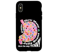 Carcasa para iPhone X/XS Guess How Many Jelly Beans Are in my Tummy Funny Kawaii