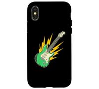 Carcasa para iPhone X/XS Guitarra eléctrica Retro Lightning Bolt Rock Music Graphic