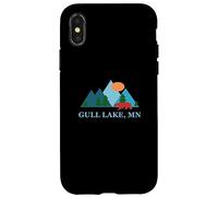 Carcasa para iPhone X/XS Gull Lake, Brainard, Minnesota Vacation Souvenir Design