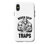Carcasa para iPhone X/XS Gym Rat Never Skip Traps Trapecio Funny Muscle Mouse Trap