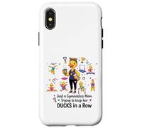 Carcasa para iPhone X/XS Gymnastics Mom Funny Ducks Gymnastics Mama
