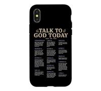 Carcasa para iPhone X/XS Habla con Dios Hoy Cristiano Fe Oración Escritura Biblia