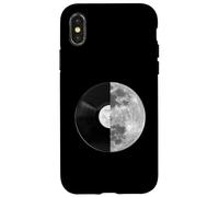 Carcasa para iPhone X/XS Half Moon Vinyl Record Design - Music Lover Lunar Graphic